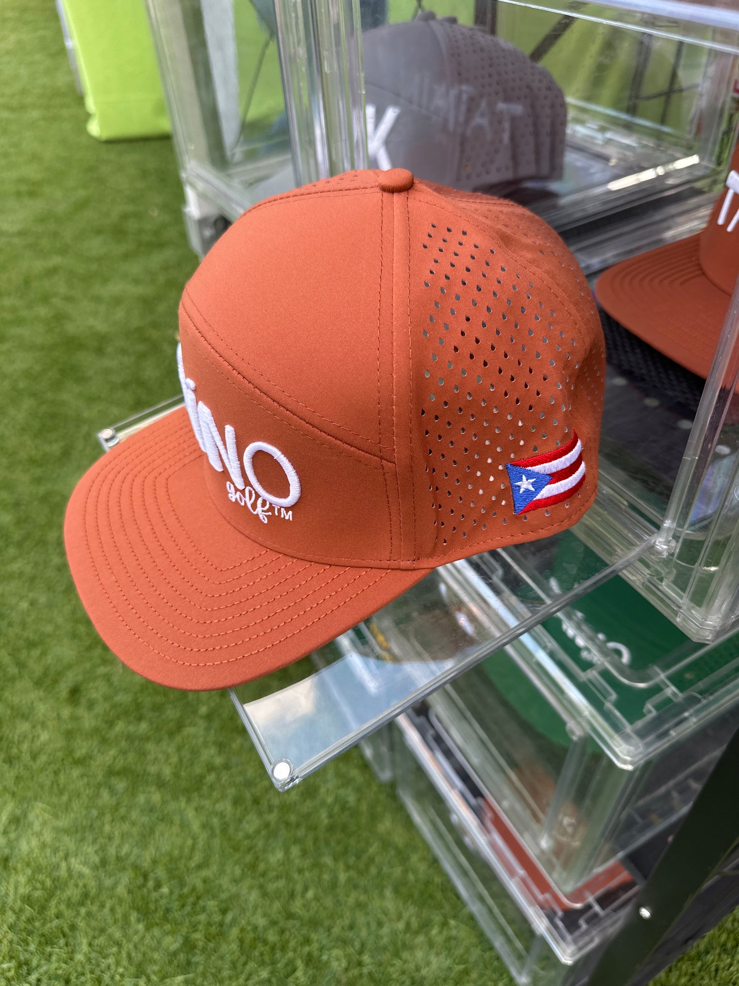 Taino Golf Hat Brown w/ White