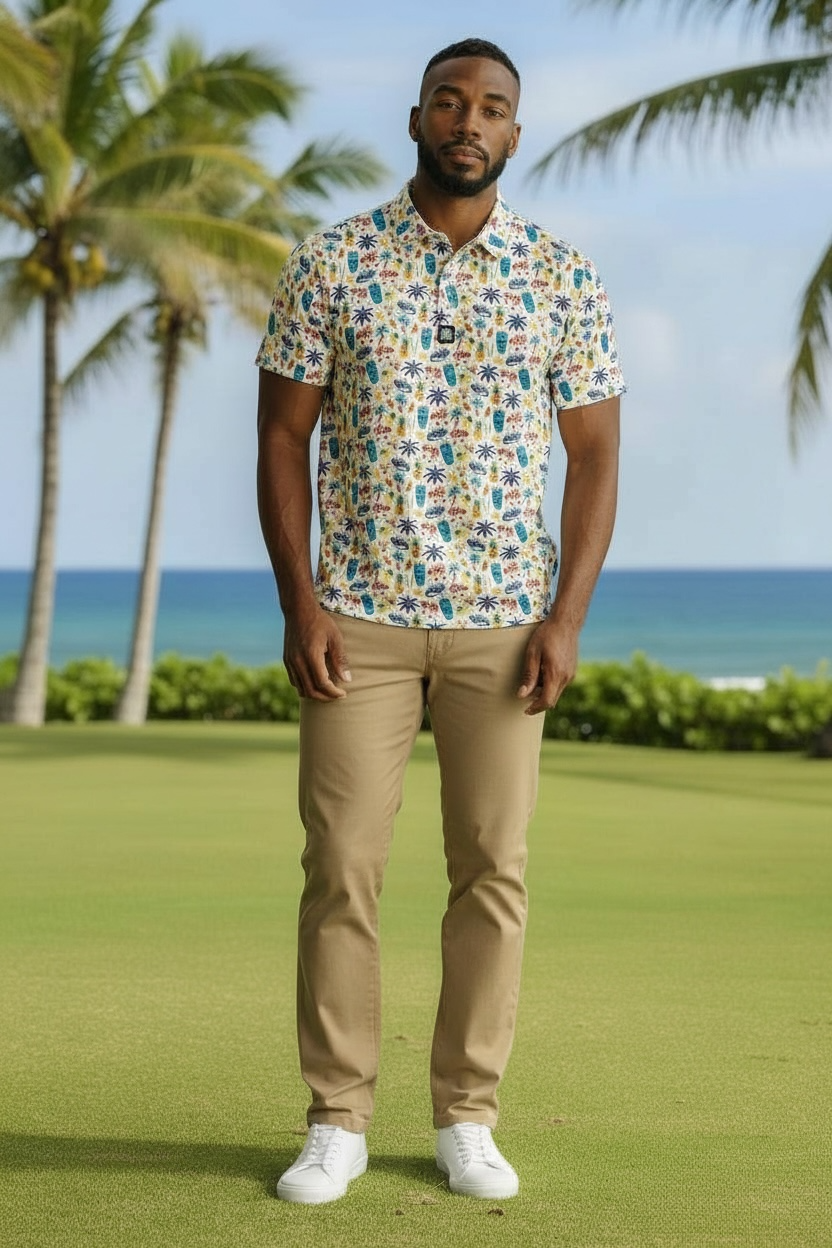 Vejigante Conga Men's Golf Shirt – Taino Golf