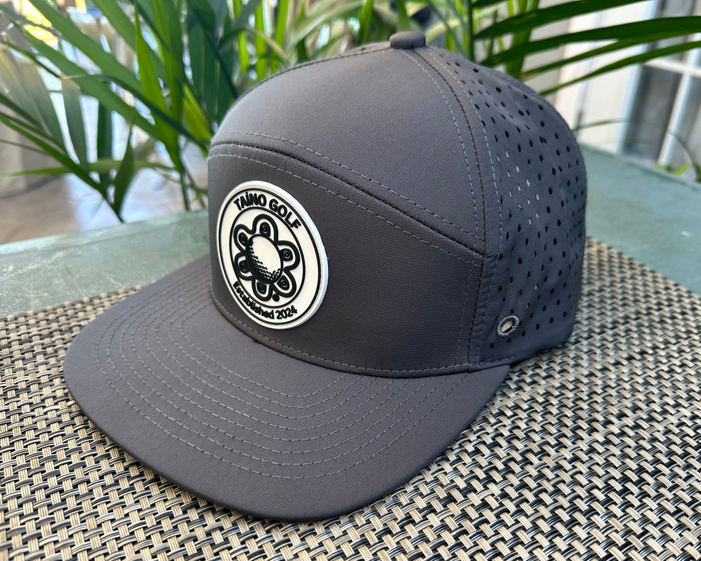 Taino Golf Silicone Patch Hat - Dark Gray