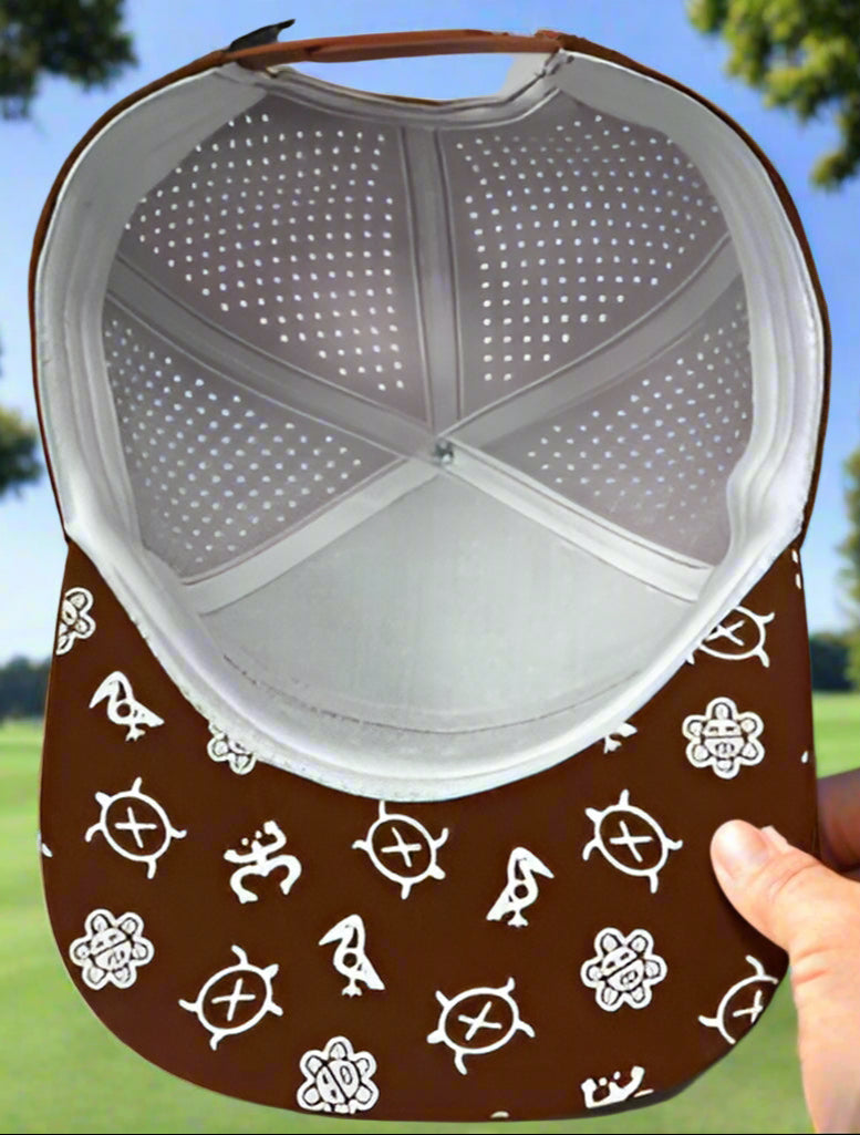 Taino Golf Hat Brown w/ White