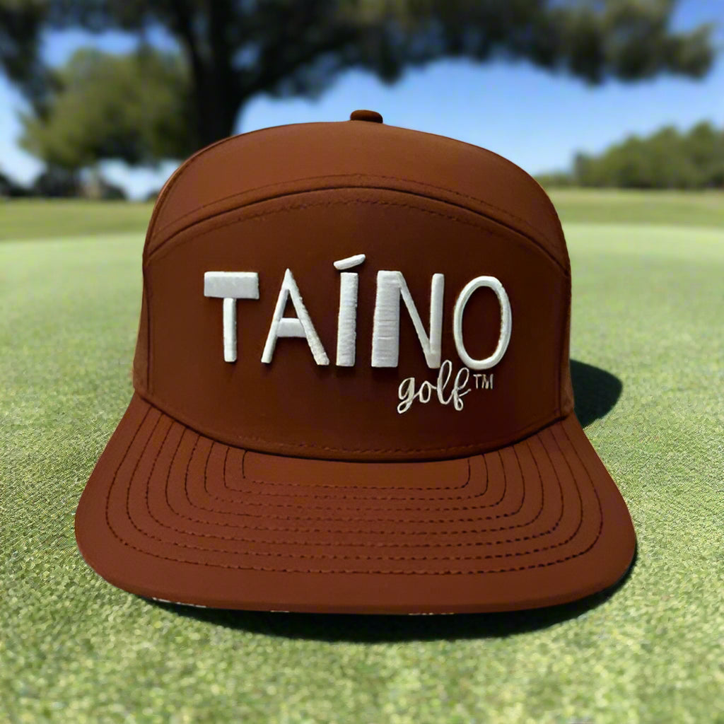 Taino Golf Hat Brown w/ White