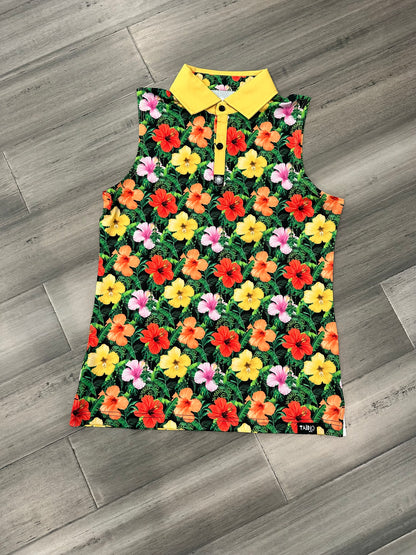 Flor del Caribe Full Bloom Women’s Golf Shirt