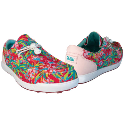 SKŌNI Men's Golf Shoe Waterproof- Pink Floral