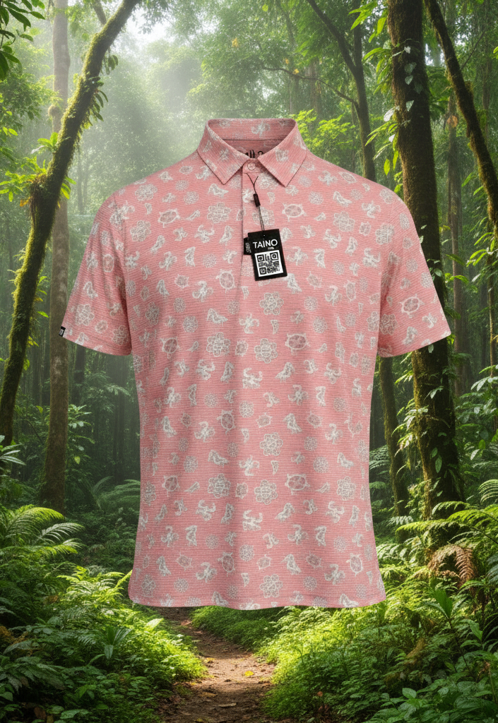 Taino Golf Guari Sunu Men's Shirt - Rosa