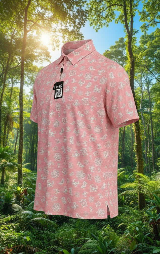 Taino Golf Guari Sunu Men's Shirt - Rosa