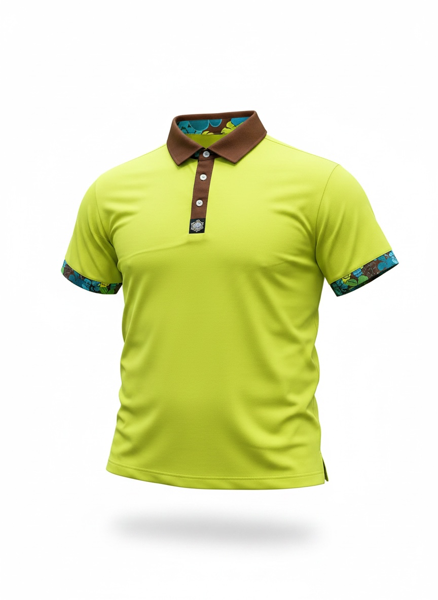 Kayéna Bloom Lagoon - Sol Neon Golf Shirt