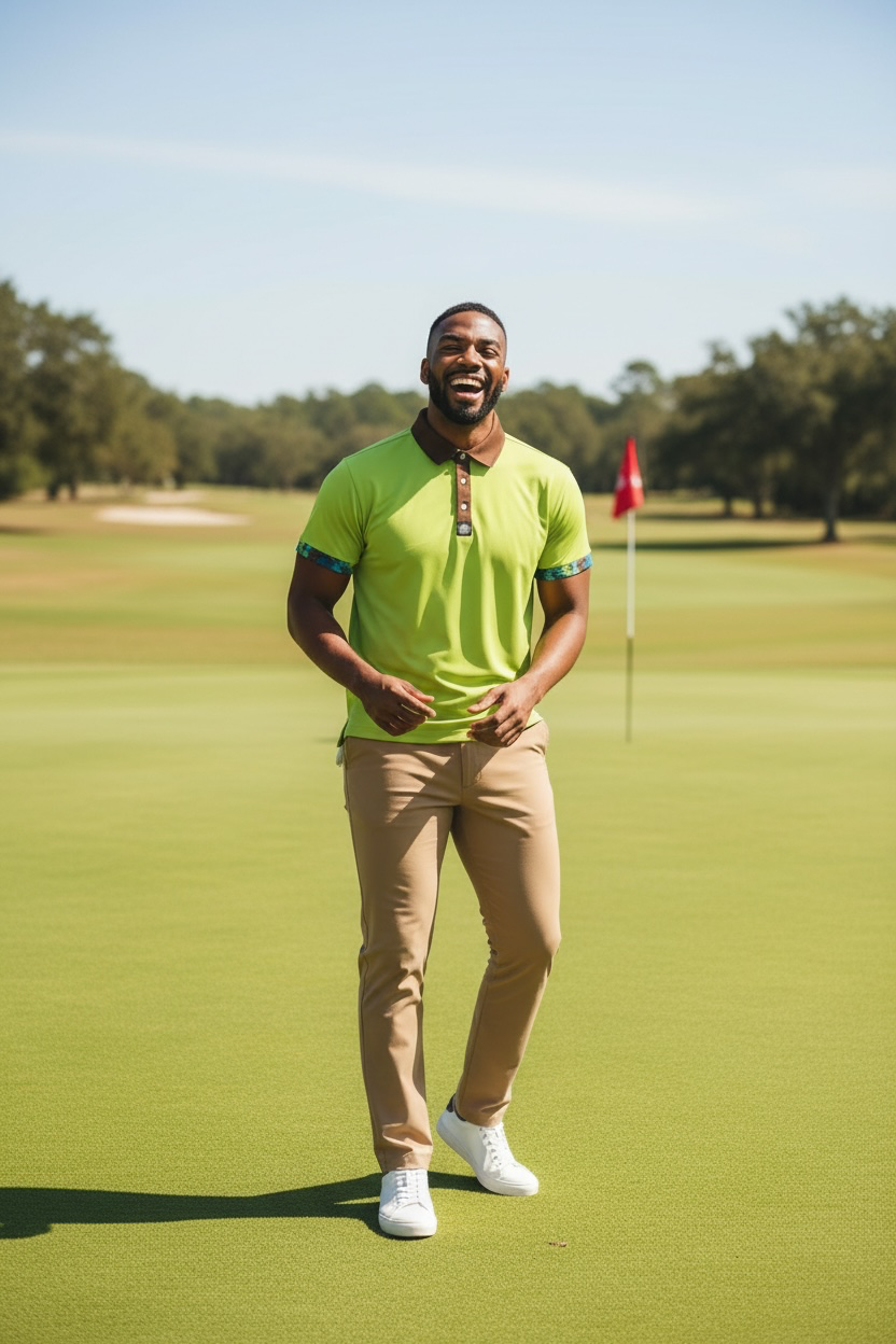 Kayéna Bloom Lagoon - Sol Neon Golf Shirt