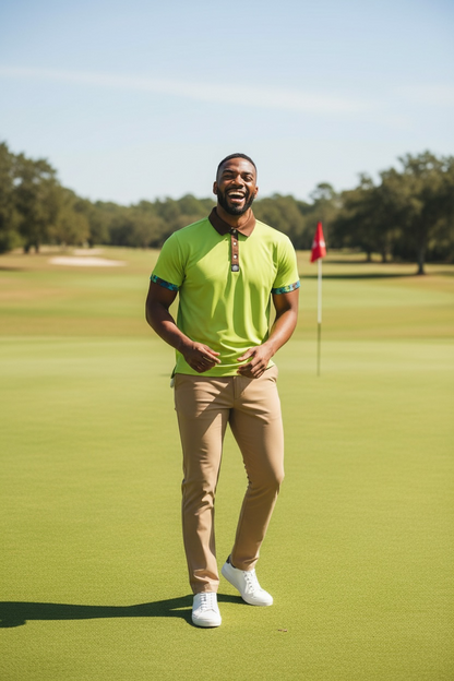 Kayéna Bloom Lagoon - Sol Neon Golf Shirt