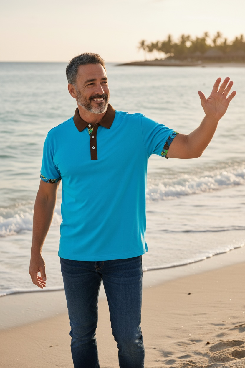 Kayéna Bloom Lagoon - Lagoon Blue Golf Shirt