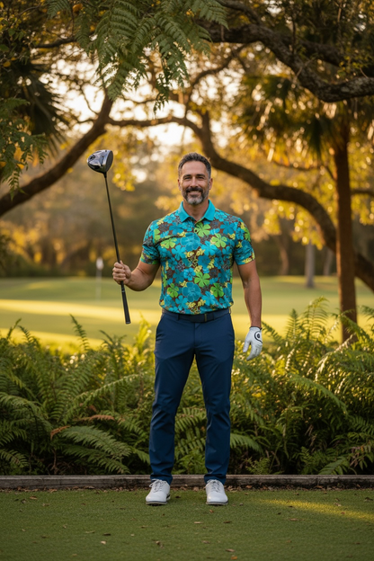 Kayéna Bloom Lagoon - Full Bloom Golf Shirt