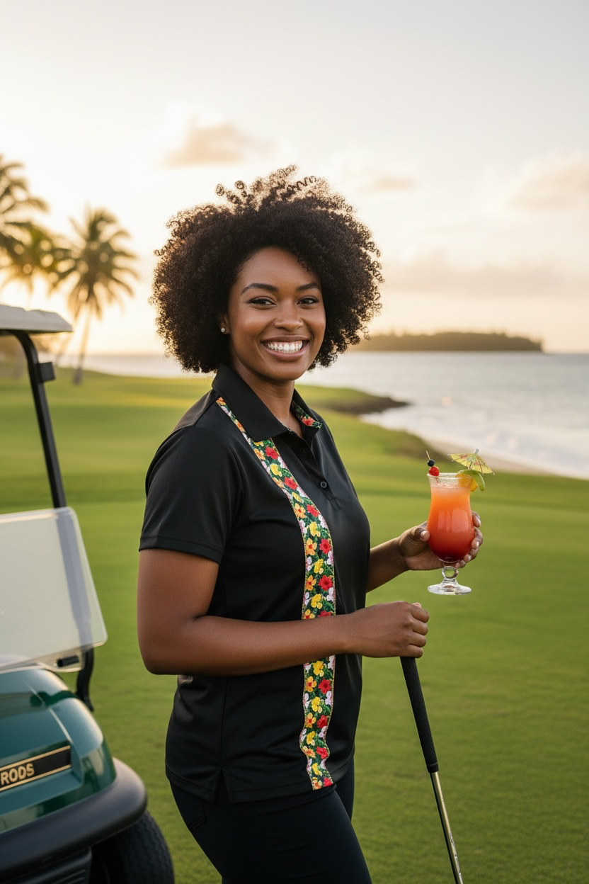 Flor del Caribe Alforza Women’s Golf Shirt