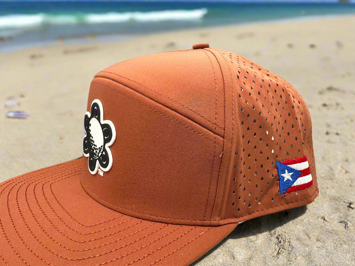 Brown Taino Golf Hat w/ logo patch