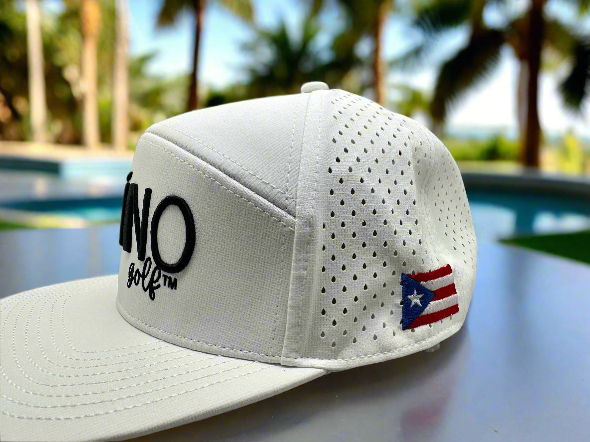 Taino Golf Hat White w/ Black
