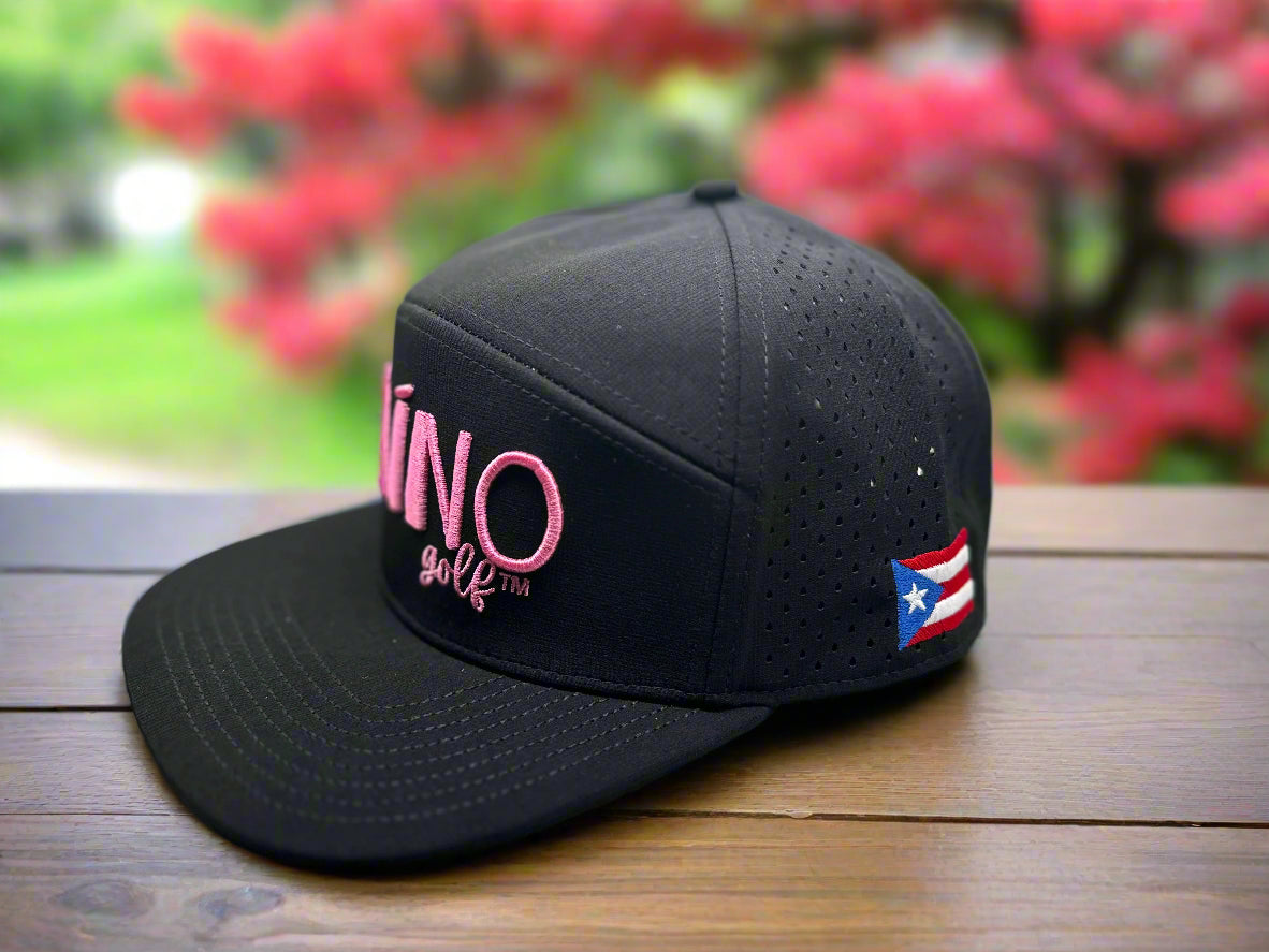 Taino Golf Hat Black w/ Pink