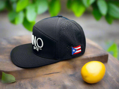 Taino Golf Hat Black w/ White