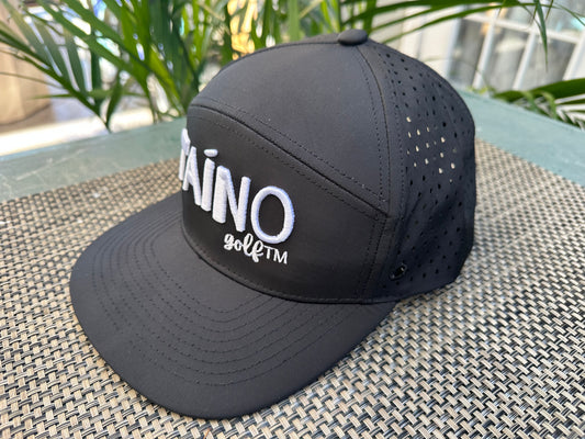 Taino Golf Hat Black w/ White